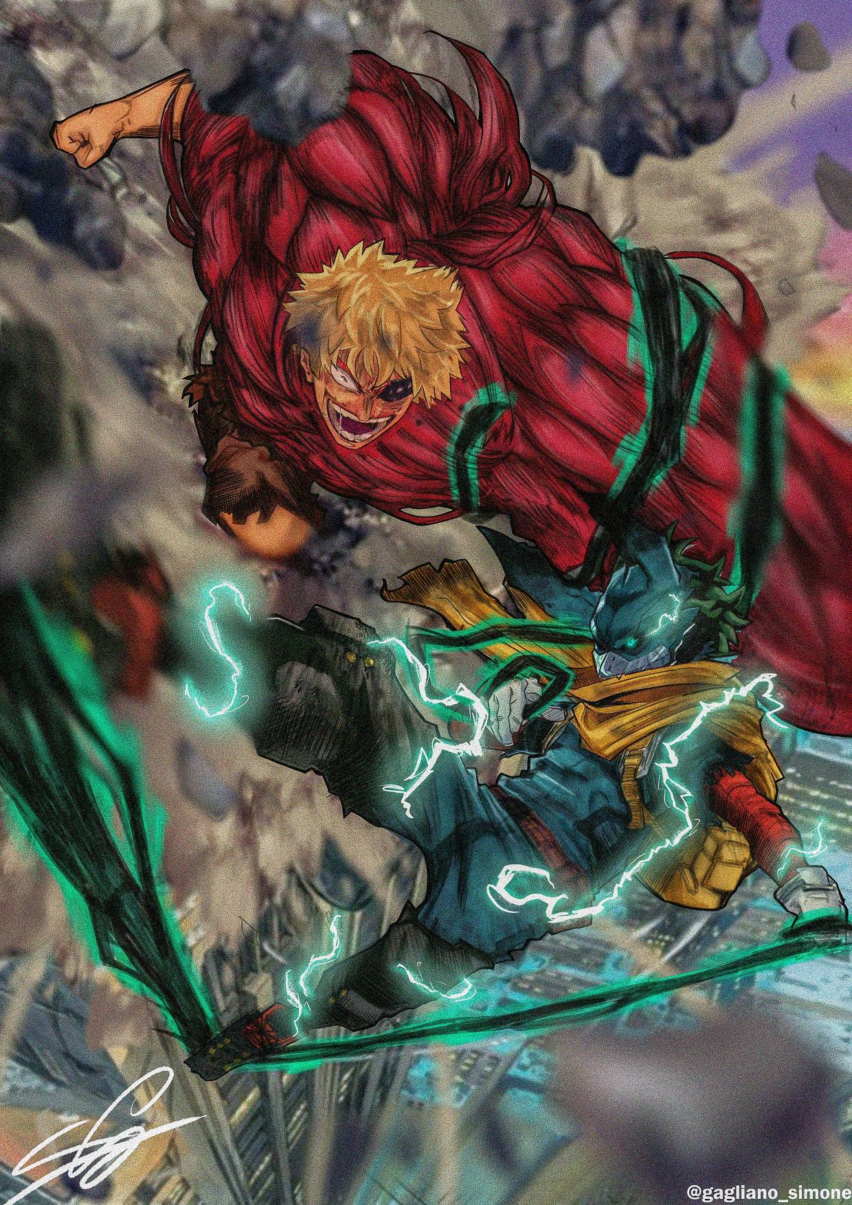 ArtStation - Deku vs Musclar illustration