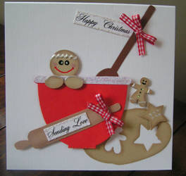 gingerbread man xmas card