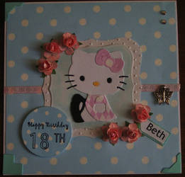 shabby chic hello kitty card