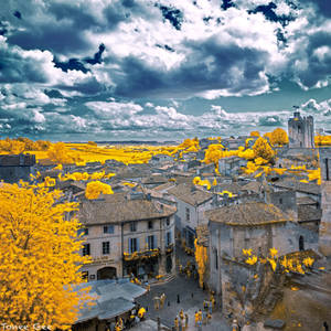 Saint-Emilion, France. Infrared.