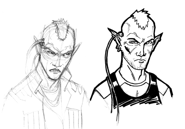 Shadowrun - Elf Sketches