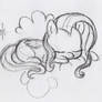 Filly Fluttershy sleeping (StePandy's sketches)