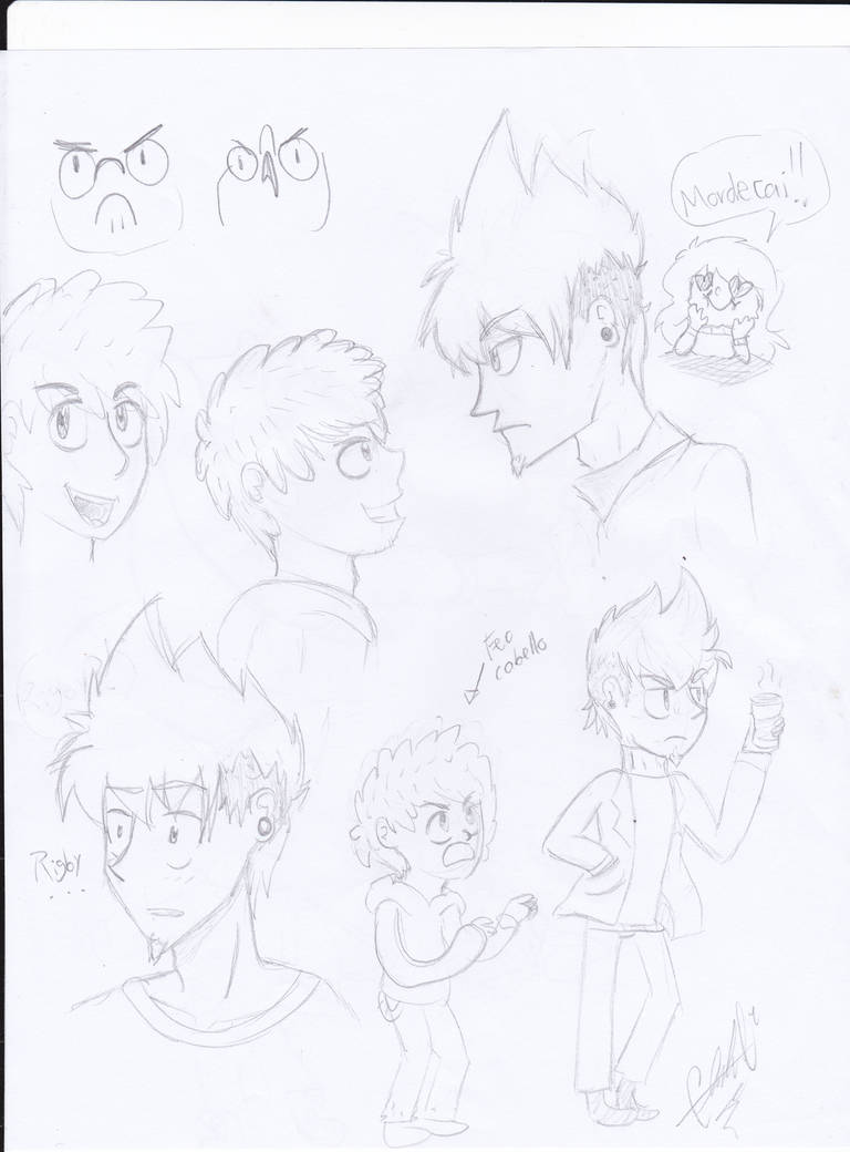 (HUMAN) Mordecai and Rigby sketches by PikunikuChanOwO on DeviantArt