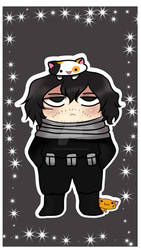 -Commission-:Chibi Aizawa and cats uwu