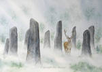 Majestic Stag and Stones by SueMArt