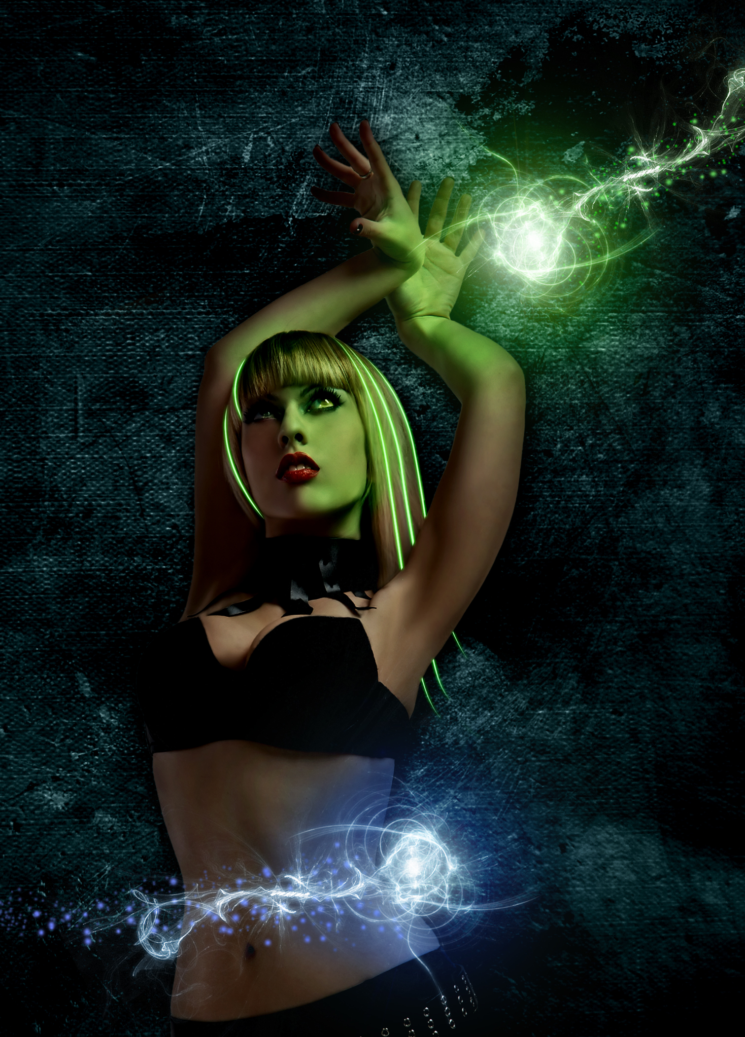 Girl with orbs:)