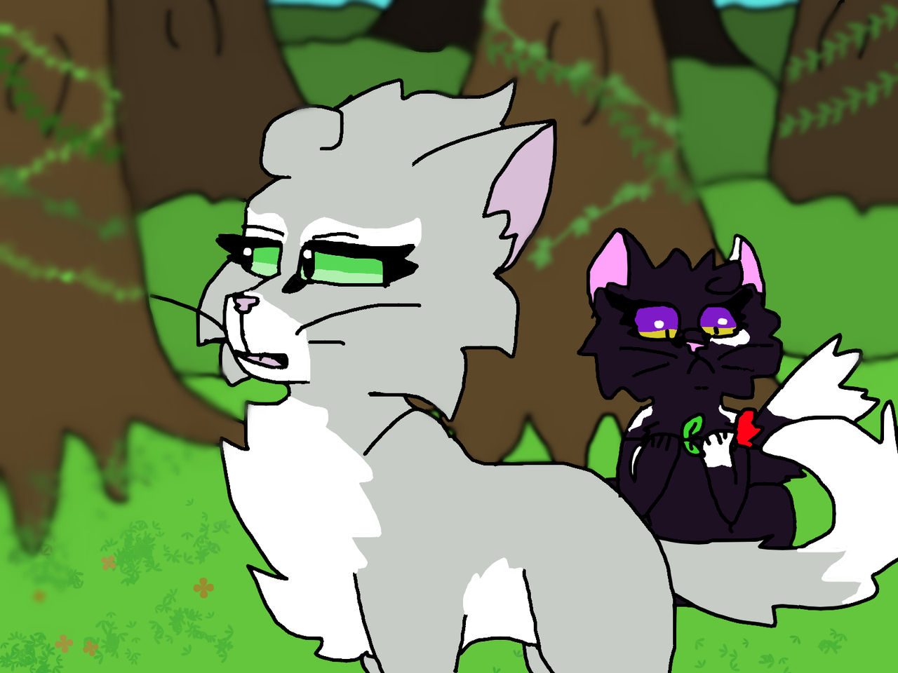 Violetkit Needlepaw and Violetkit by nukebomb70 on DeviantArt