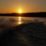 on the boat over the lake