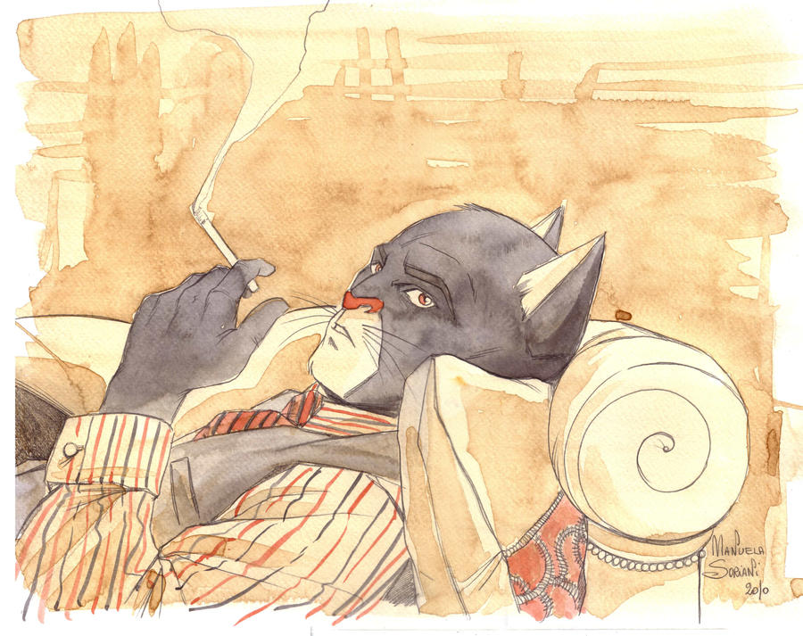 Blacksad artwork coffee