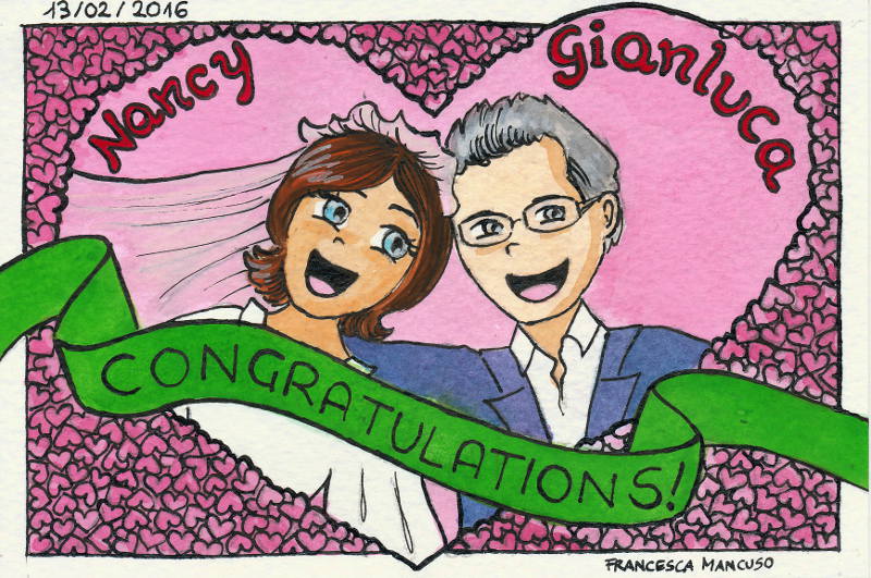 Nancy and Gianluca - Wedding card