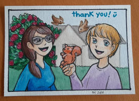 Thank you card for Steve and Viki