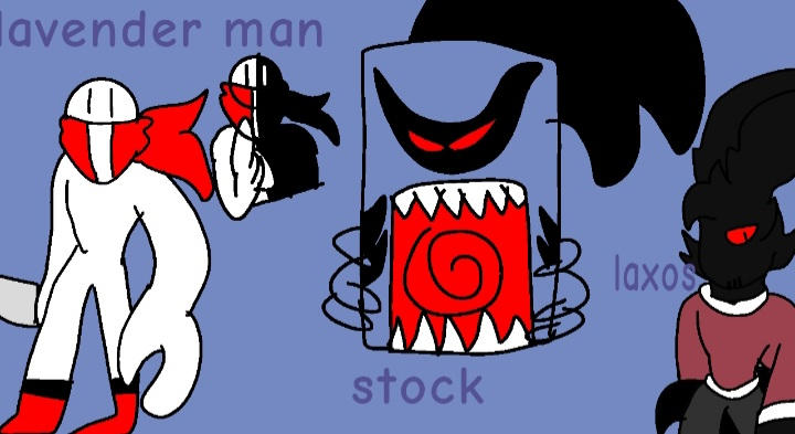 Entity 31 : lavender man. Entity 32 : stock by Charles-Axel on DeviantArt