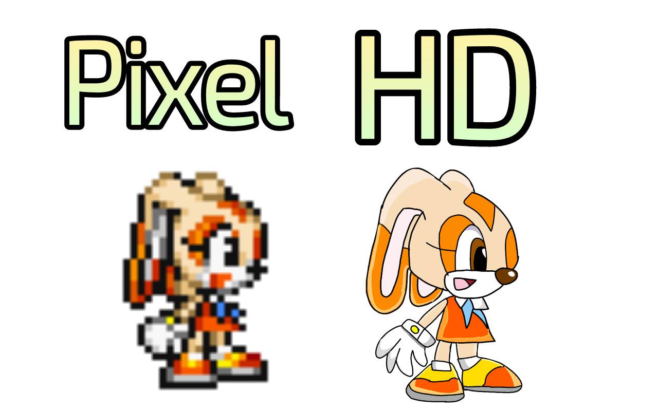 Sonic Rabbit Pixle Sonic advance, Cream pixel model on HD by Theredsus on DeviantArt