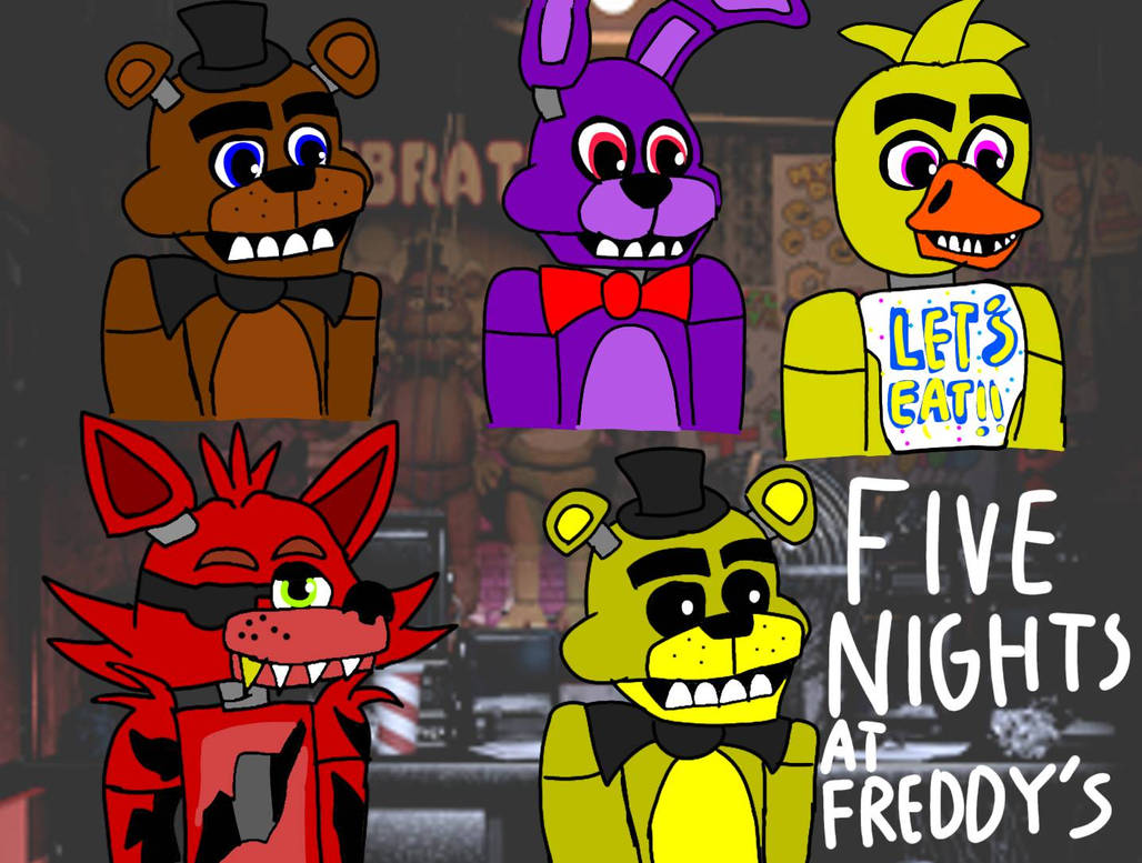 Five nights at freddy's 1 animatronics fanart by Theredsus on DeviantArt