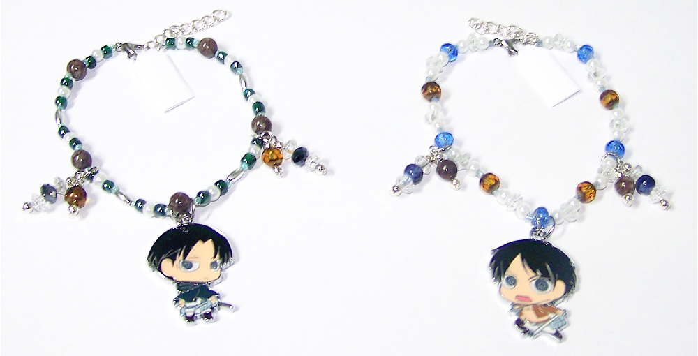 Attack on Titan Beaded Charm Bracelets