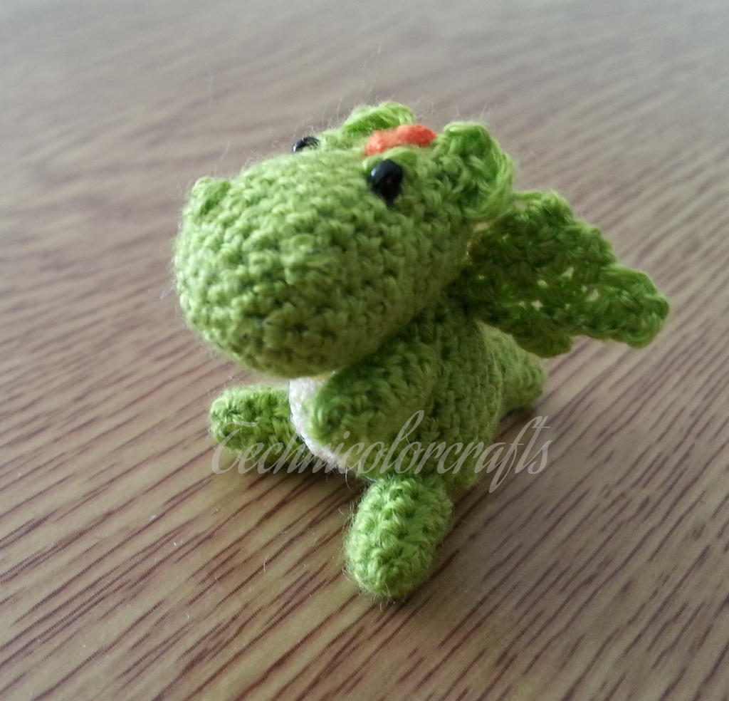 Mini Crocheted Dragon Keyring