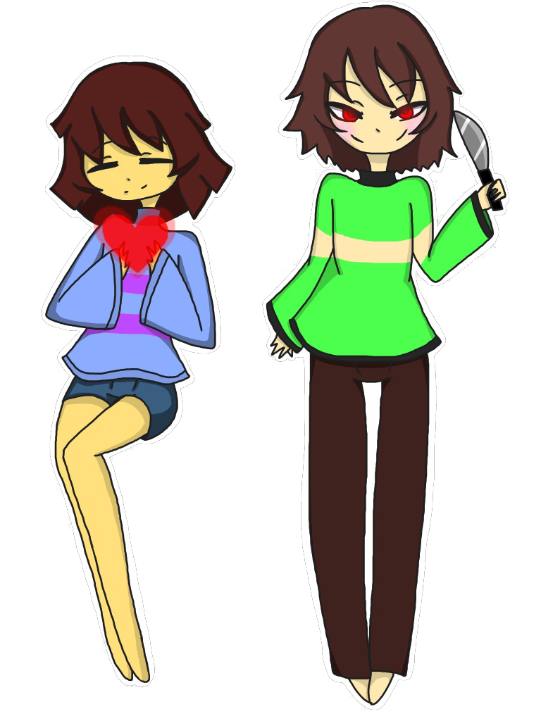 UNDERTALE: Frisk and Chara (Bits n' Pieces styled) by TheCamilocho49 on  DeviantArt