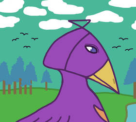 Purple Alien Bird