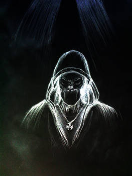 The Negative hooded fantasy person