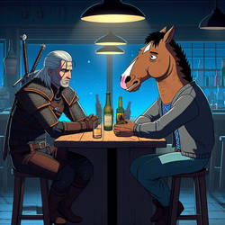 Geralt and Bojack Horseman