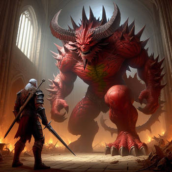 The Witcher against the Lord of Terror Diablo