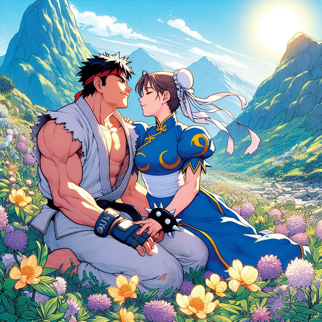 Chun Li And Ryu R Chun Li and Ryu in the Mountains by bbbeto on DeviantArt