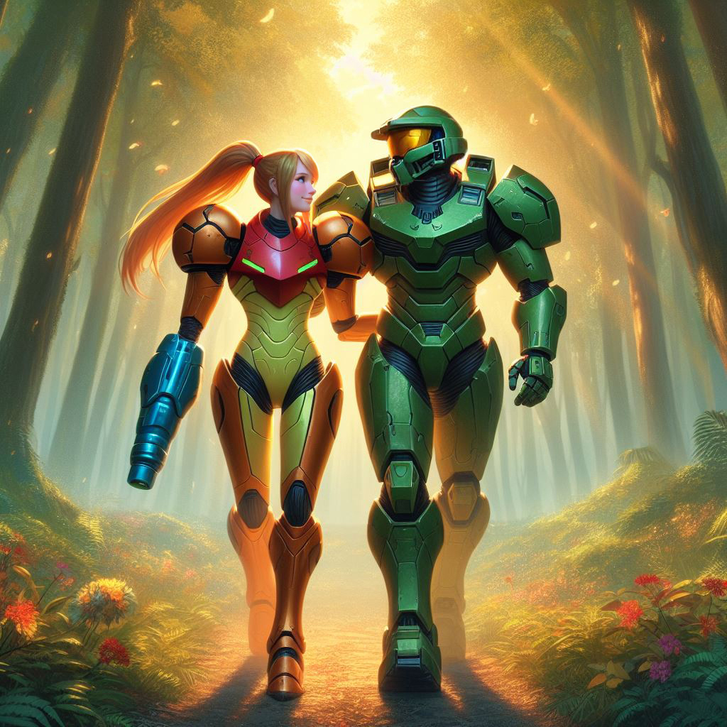 Samus Rander Master Chief and Samus Aran by bbbeto on DeviantArt