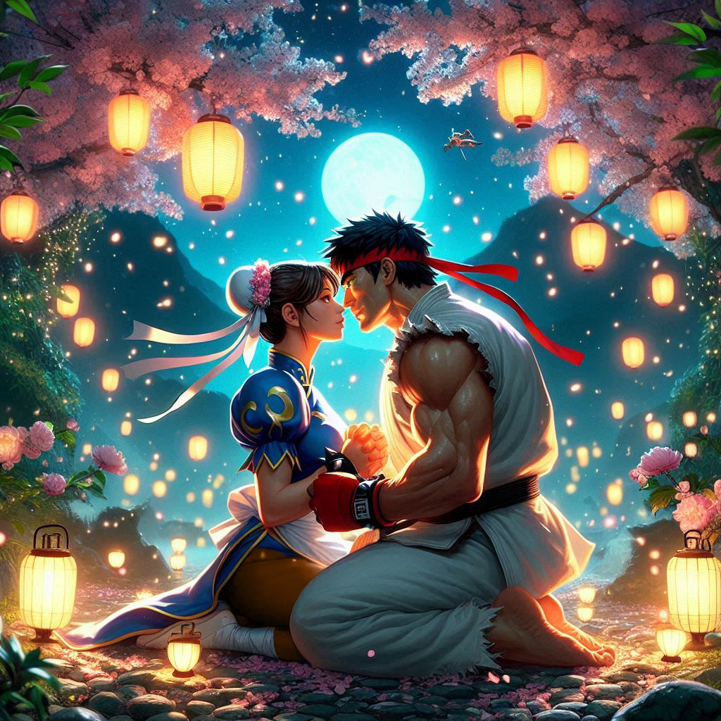 Chun Li And Ryu R Ryu and Chun Li and the moonlit proposal by bbbeto on DeviantArt