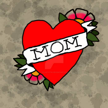 Mom in a heart