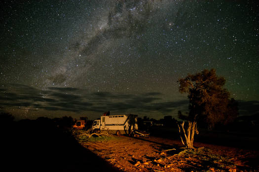 Milky Way and horse truck