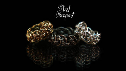 'Orbital Vipera Berus' Stainless Steel rings