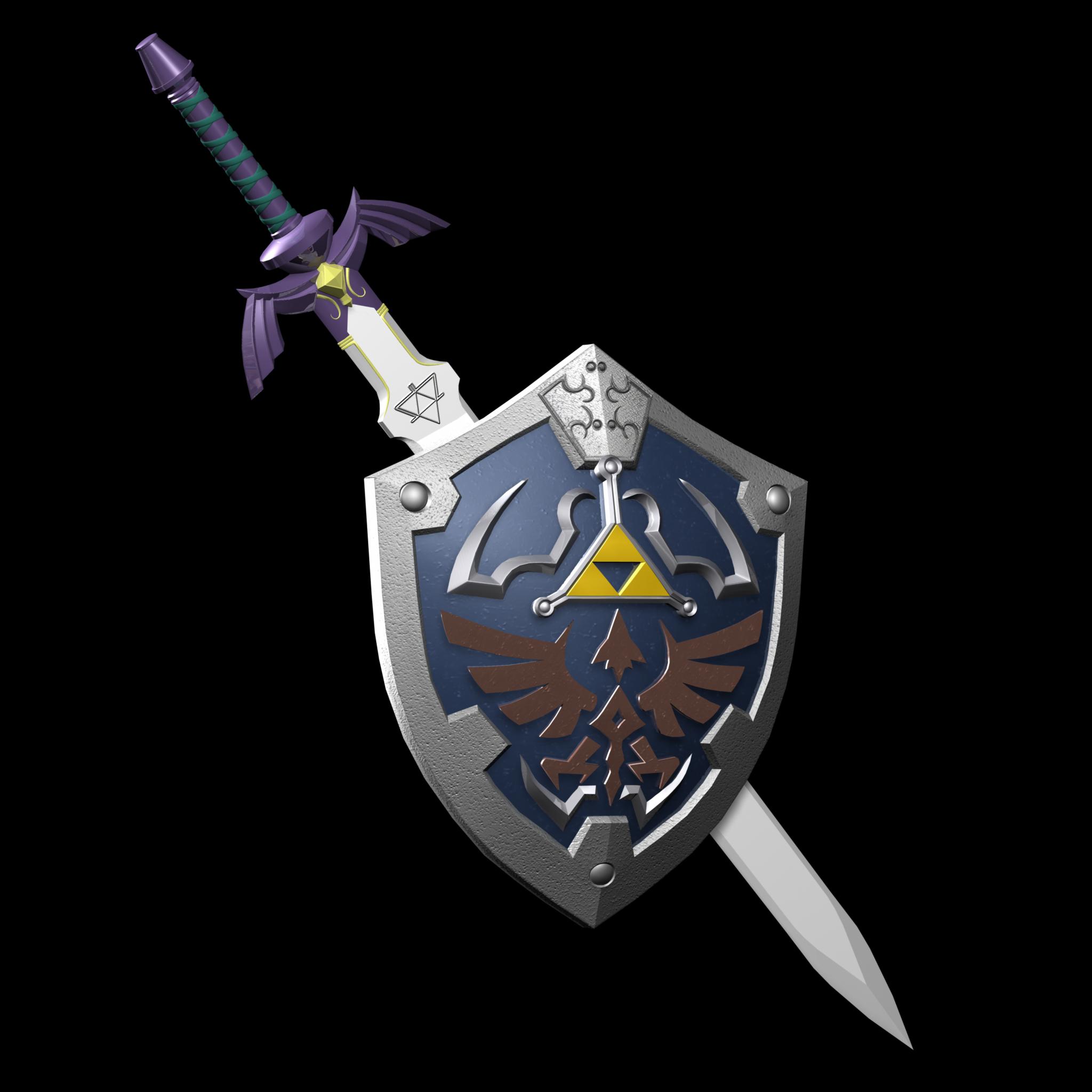 Master Sword And Hylian Shield