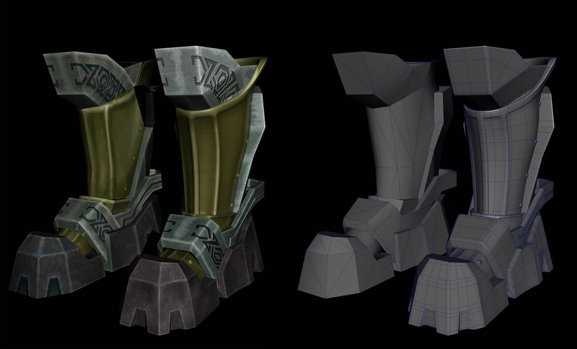 Cas Iron Boot HD updated Iron Boots comparison (TP Version) by karl47 on DeviantArt