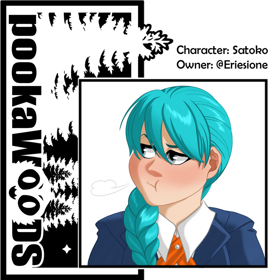 Draw your Mutuals OCs, 4 of 12- Satoko by pookaWOODS-ART on DeviantArt