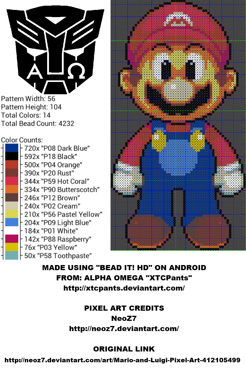 Mario perler hot sale bead patterns