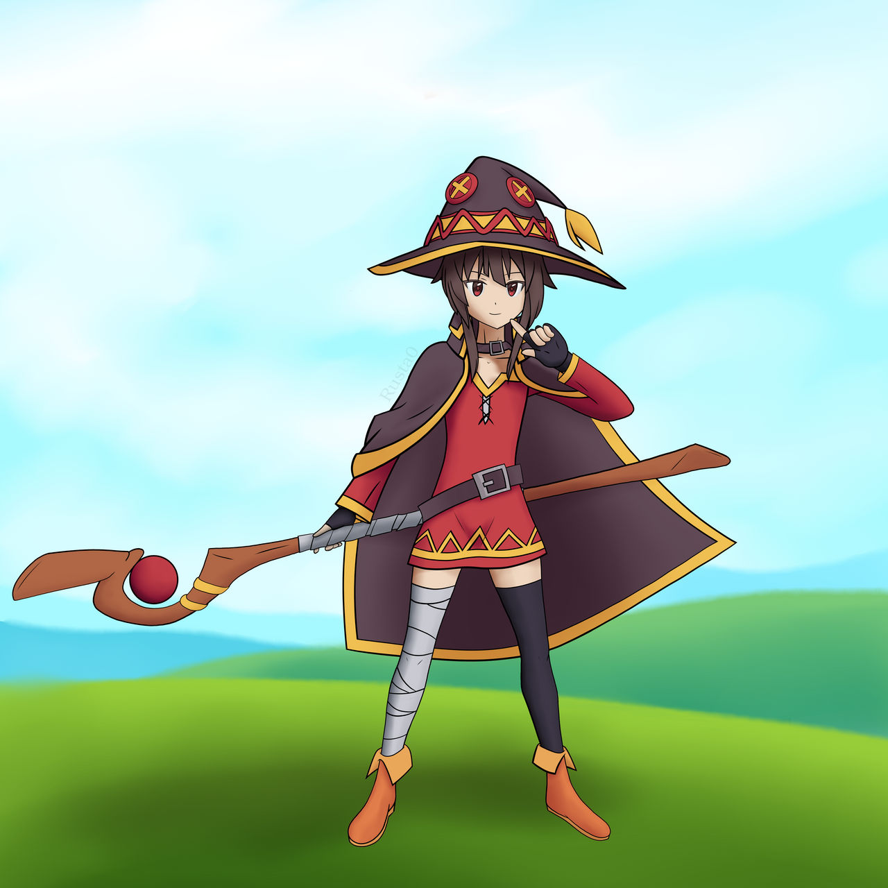 Megumin Tank Megumin in an Unexploded Field. by Rusta0 on DeviantArt