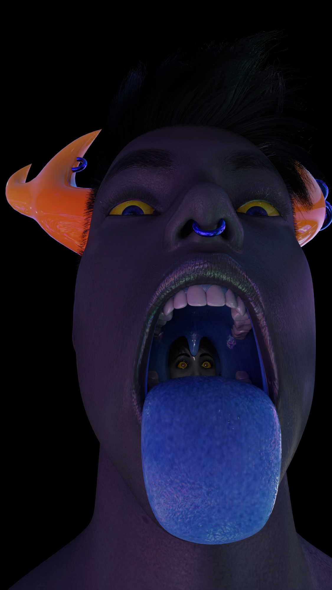 Gulp Face Animation neon blue gulp - animation by tangentialSeer on DeviantArt