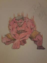 Red Hulk post throw down.