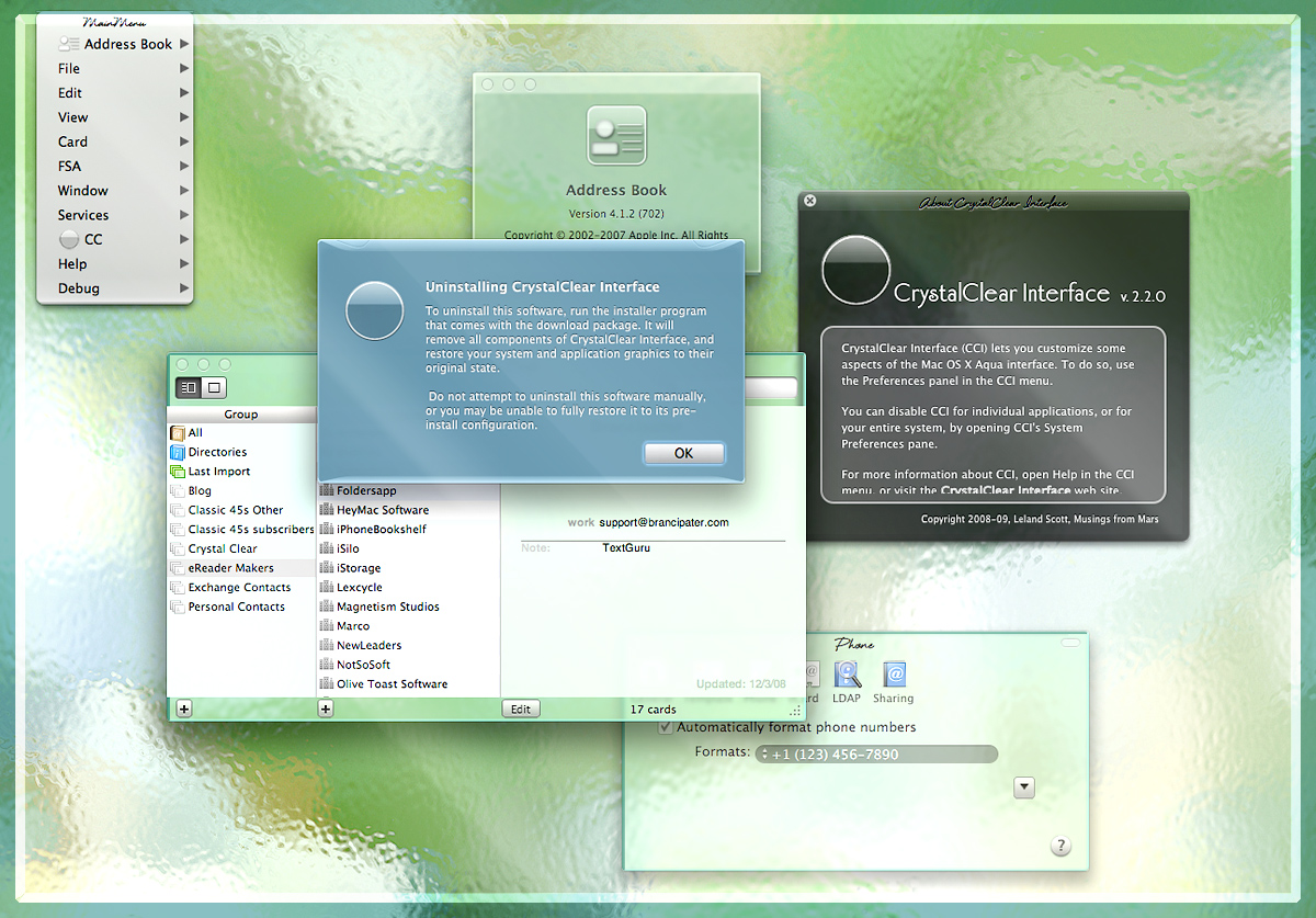 CrystalClear Interface 2.2: 1