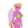 Female Pegasus flaunts her bikini