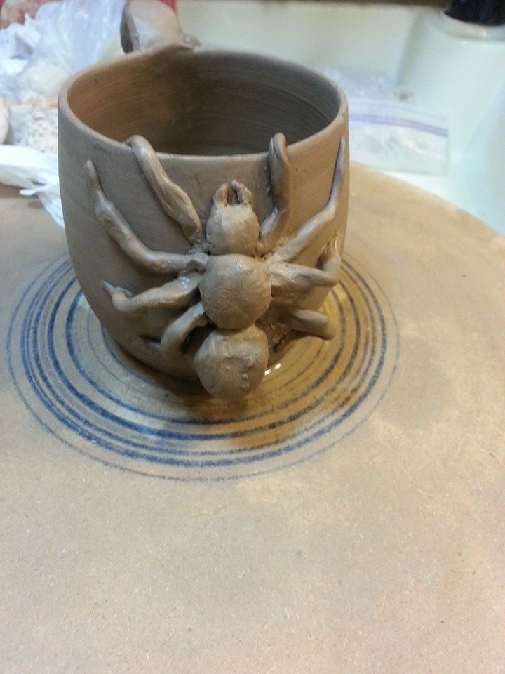 Spider Clay Mug 10 15 2014