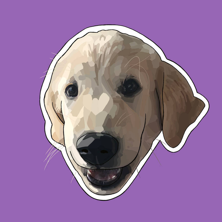 Happy puppy sticker