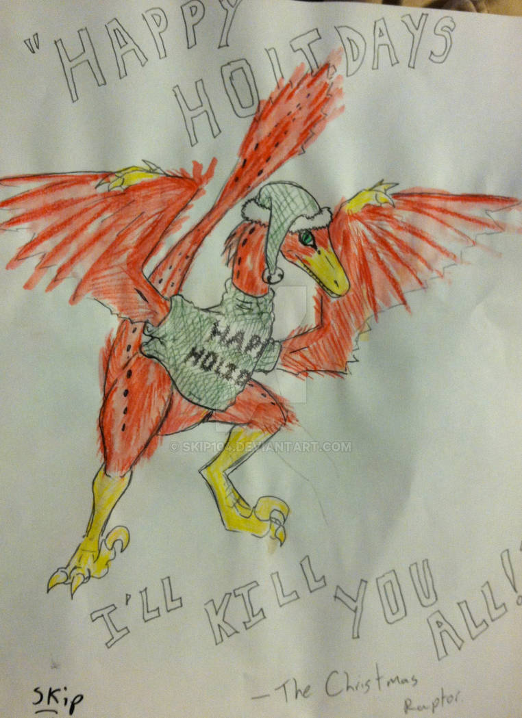 Christmas raptor by skip104 on DeviantArt