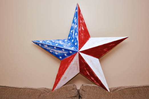Big star with American flag design
