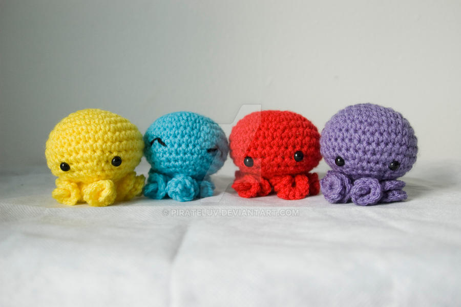 octopi group amigurumi