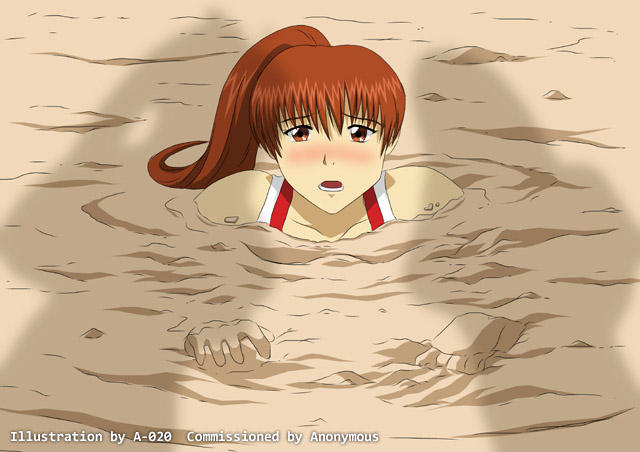 Girl in quicksand. A-020 Quicksand.