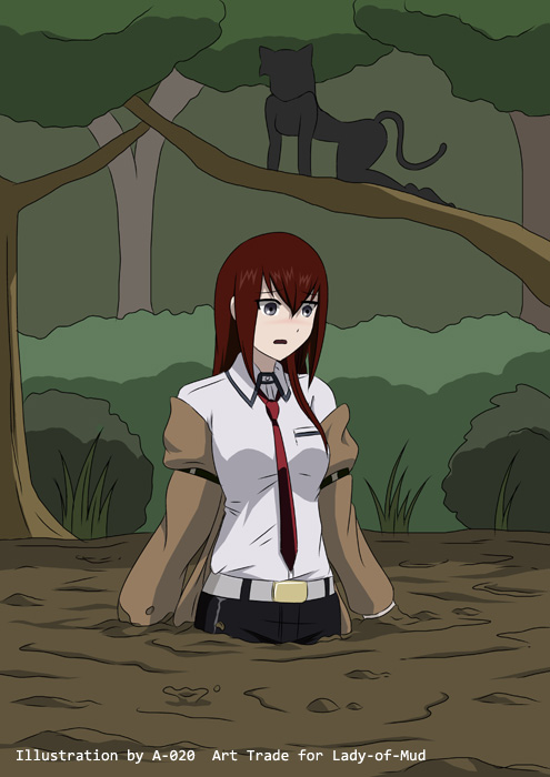 Kurisu Makise Sinking in Quicksand