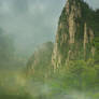 STOCK : MOUNTAIN RIVER MISTS : PREMADE BACKGROUND