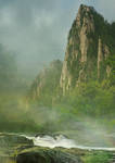 STOCK : MOUNTAIN RIVER MISTS : PREMADE BACKGROUND
