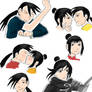 Ling and Lan Fan Collage